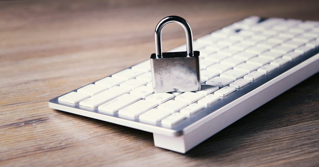 Digital Consulting Pros - Digital Marketing Agency Malta 11 Padlock resting on a computer keyboard, representing website privacy and data protection